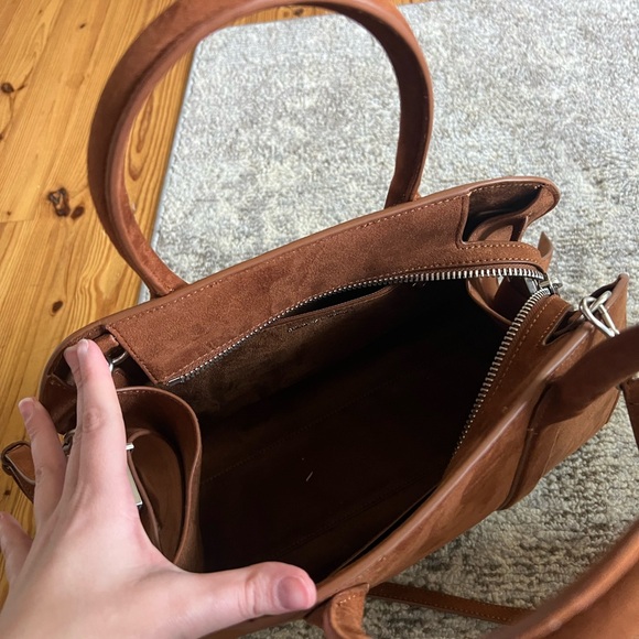 Charles & Keith Tan Suede Crossbody Bag - Picture 3 of 5
